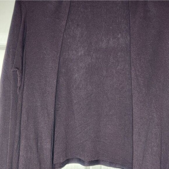 Worthington S/M Chocolate Brown LngSlve SILK Blend Women's Wrap Opened Cardigan - Picture 4 of 9